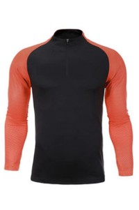SKWTV058 custom long sleeve football training shirt stitching ribbed cuffs